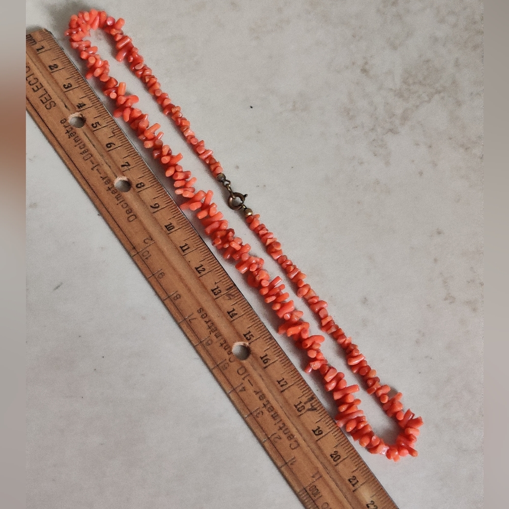 Genuine Undyed Coral Branch Necklace - Picture 15 of 16